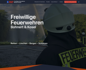 Neue Internetseite für die Freiwilligen Feuerwehren Bohnert und Kosel